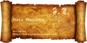 Hati Nadinka névjegykártya